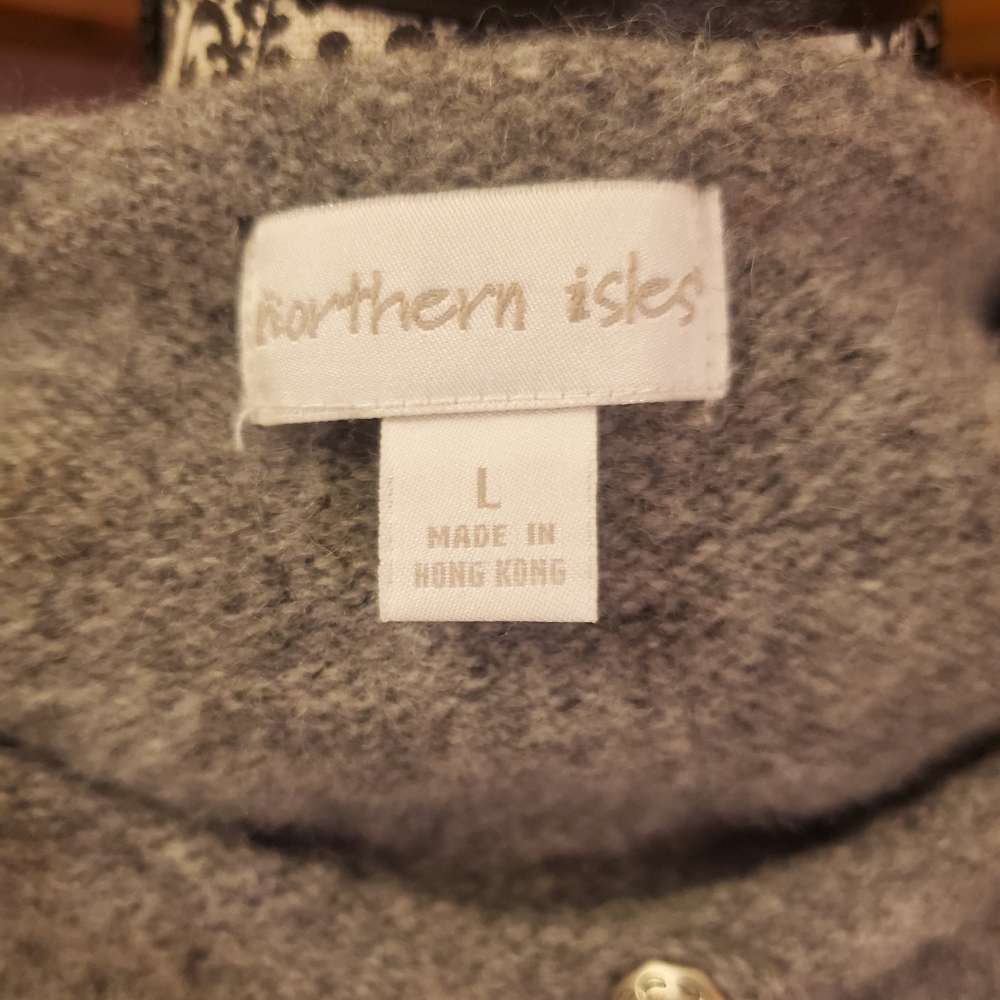 Northern Isles Wool Snowman Snowflake Holiday Sweater Large - Picture 6 of 8